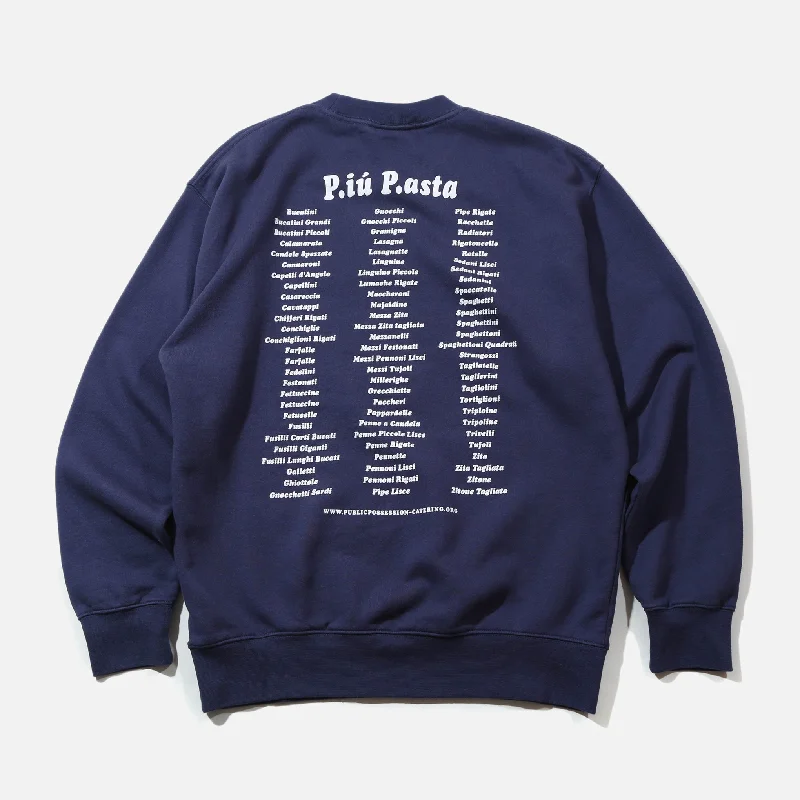 P.iu P.asta Sweatshirt - Navy Blue Classic Zip Hoodie