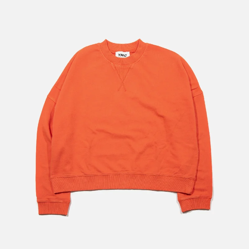 Almost Grown Cotton Loopback Sweatshirt - Orange Sweatshirt Hoodie Collection