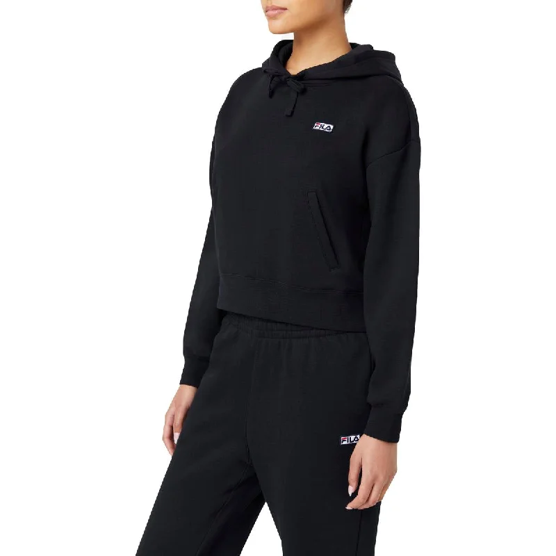 Fila Marina Women's Cropped Fleece Drawstring Pullover Hoodie Comfortable Women’s Hoodies