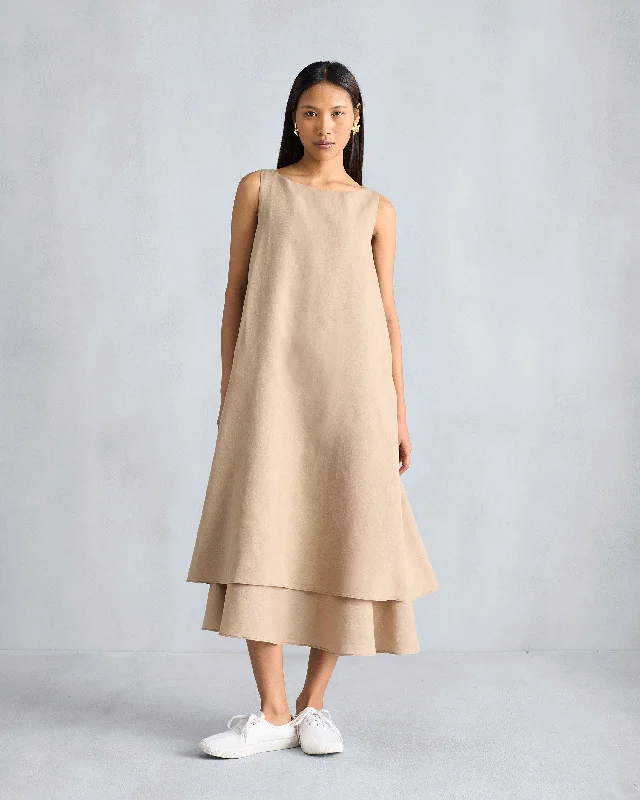 Double Layer Dress - Beige