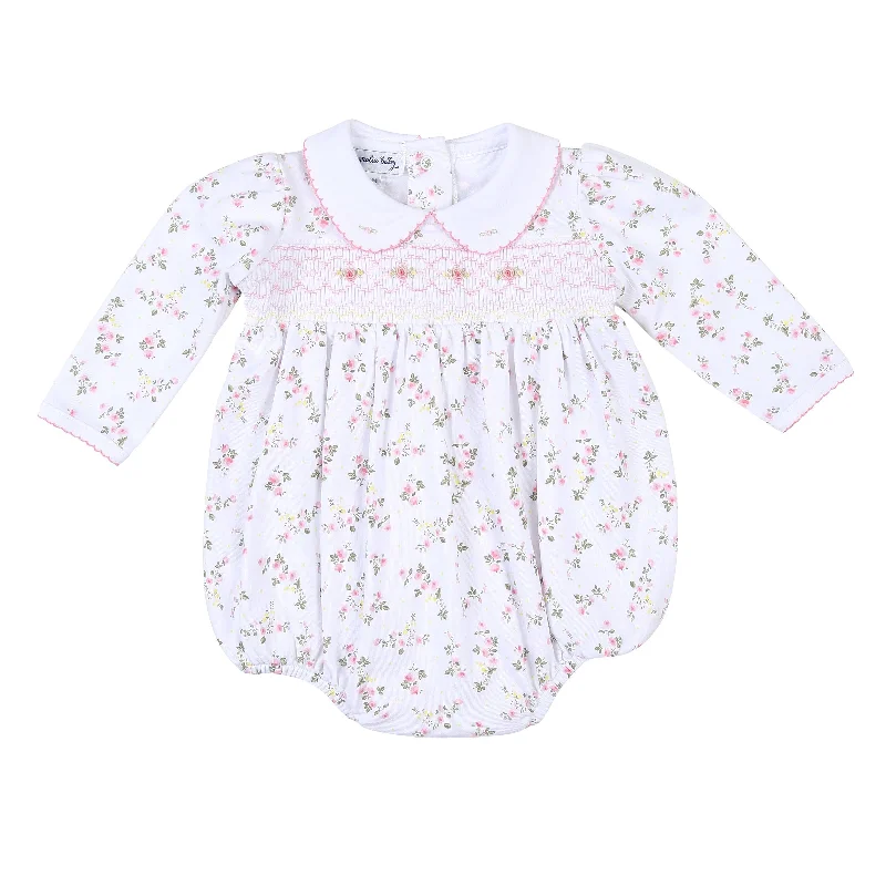 MAGNOLIA BABY - Graces Classics Smocked  Bubble - Floral