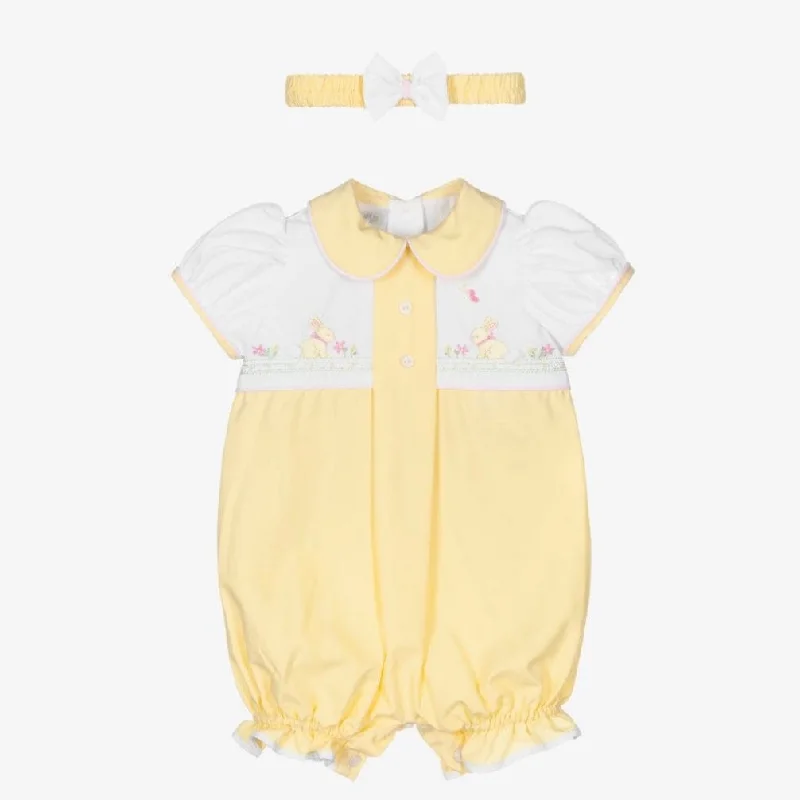 PRETTY ORIGINALS - Bunny Romper & Hairband - Pink