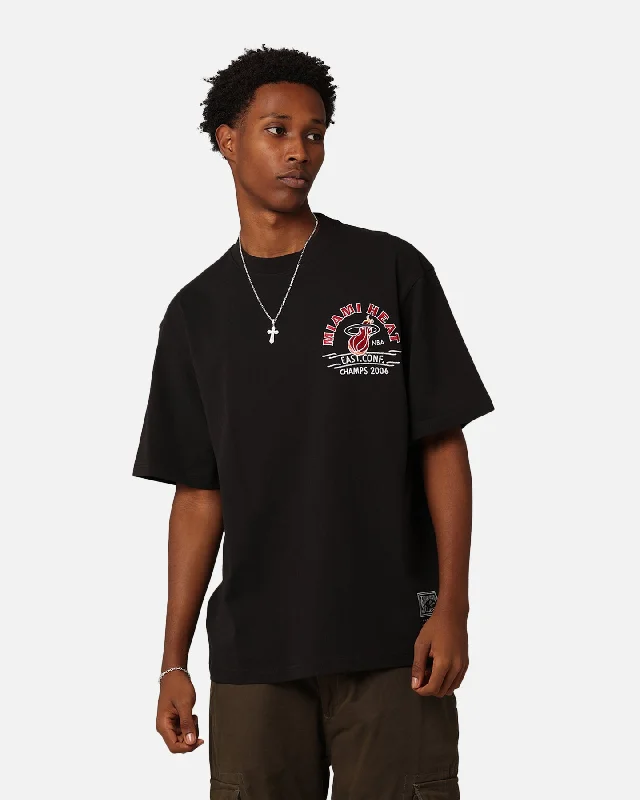 Mitchell & Ness Miami Heat Arch T-Shirt Faded Black