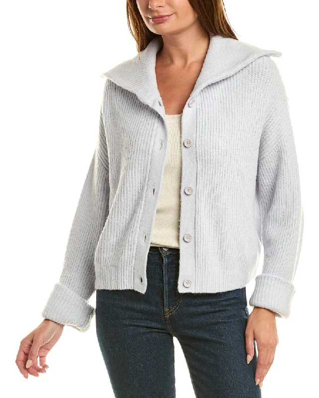 525 America Suzanne Chunky Collar Cardigan Cotton sweaters