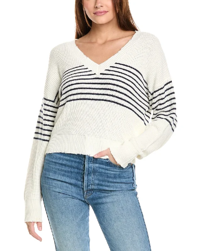 525 America Lea Distressed Pullover Zip-up sweaters