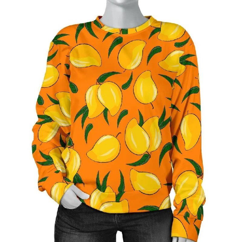 Mango Pattern Print Women's Sweatshirt Travel-friendly sweaters