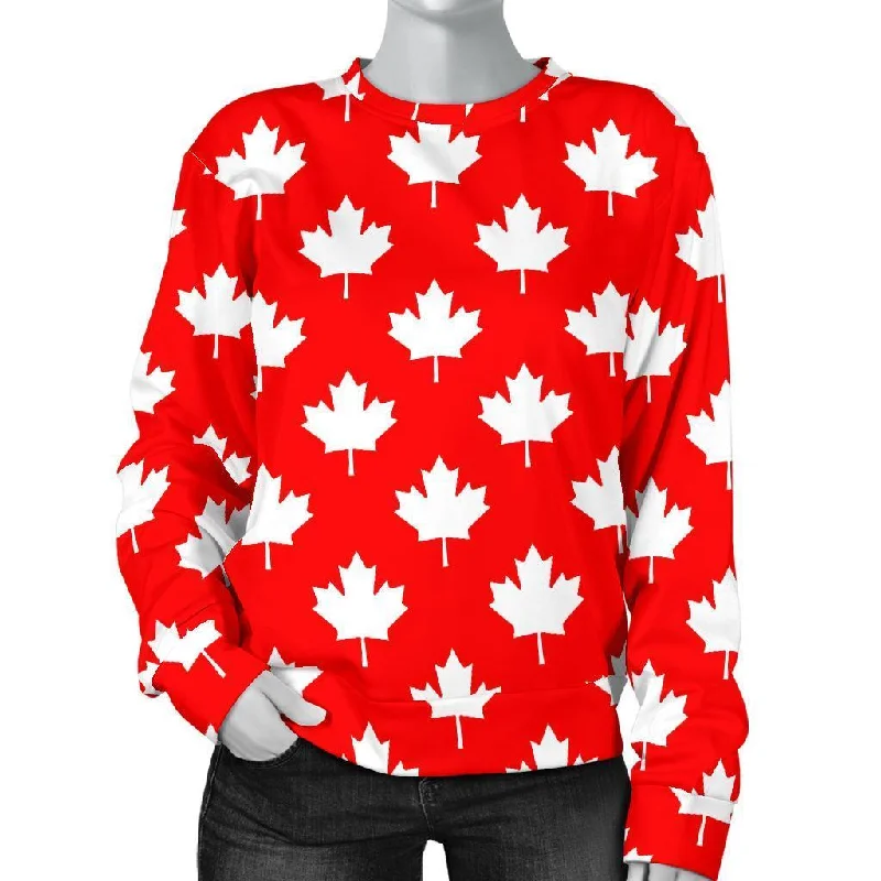 Pattern Print Canada Love Women's Sweatshirt Best value sweaters