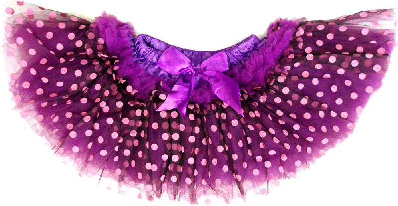 10 Layer Purple Pink Dot Tutu Floral unclassified skirts