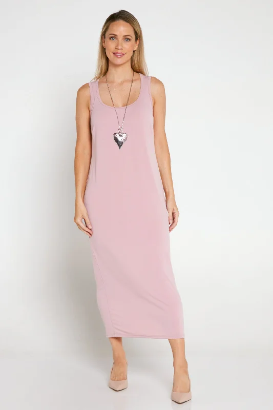 Amy Midi Stretch Slip - Blush Best midi dresses for summer vacation