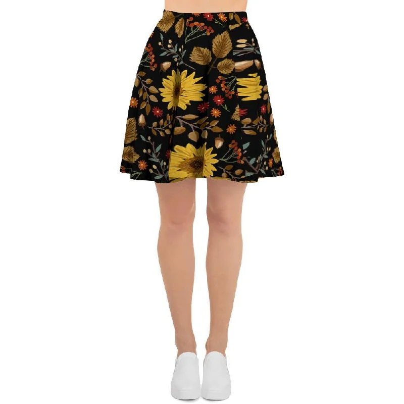 Autumn Sunflower Women's Skirt Breathable unclassified skirts