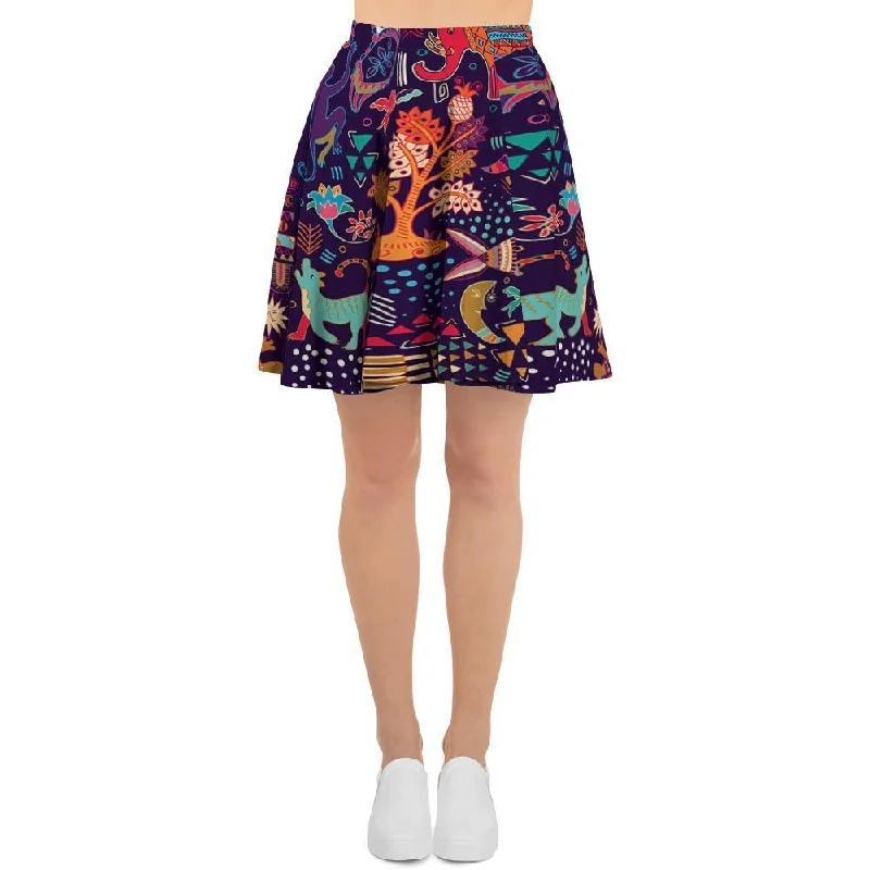 Aztec Psychedelic Trippy Women's Skirt Tulle unclassified skirts