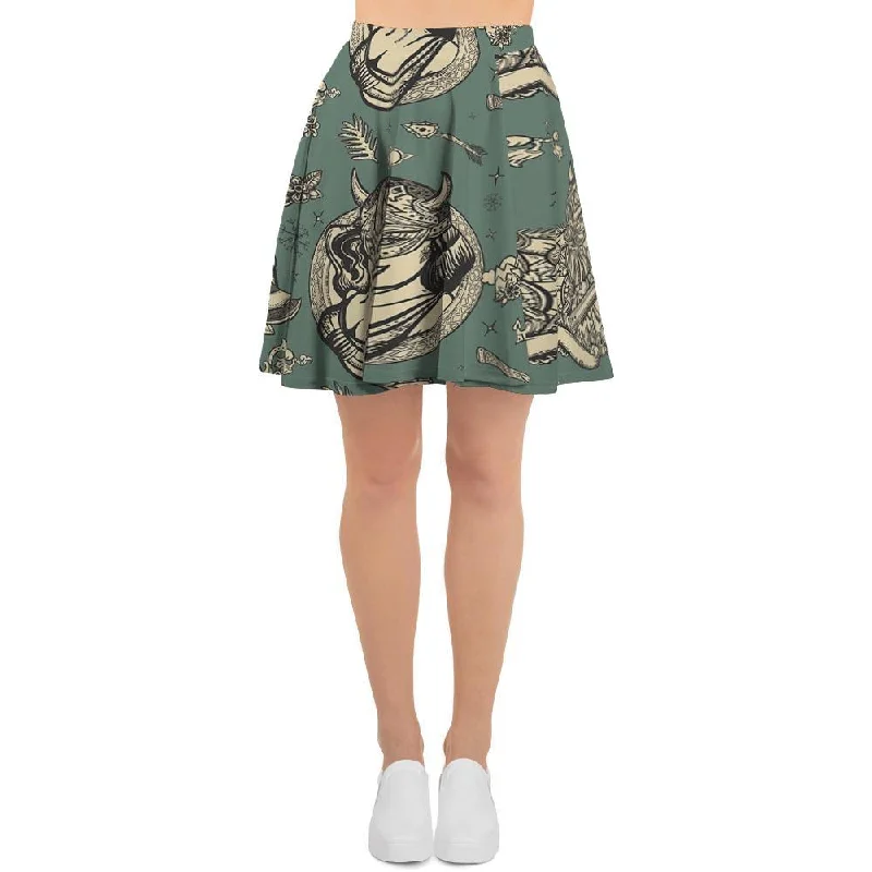 Barbarian Warrior Viking Norse Women's Skirt Embroidered unclassified skirts