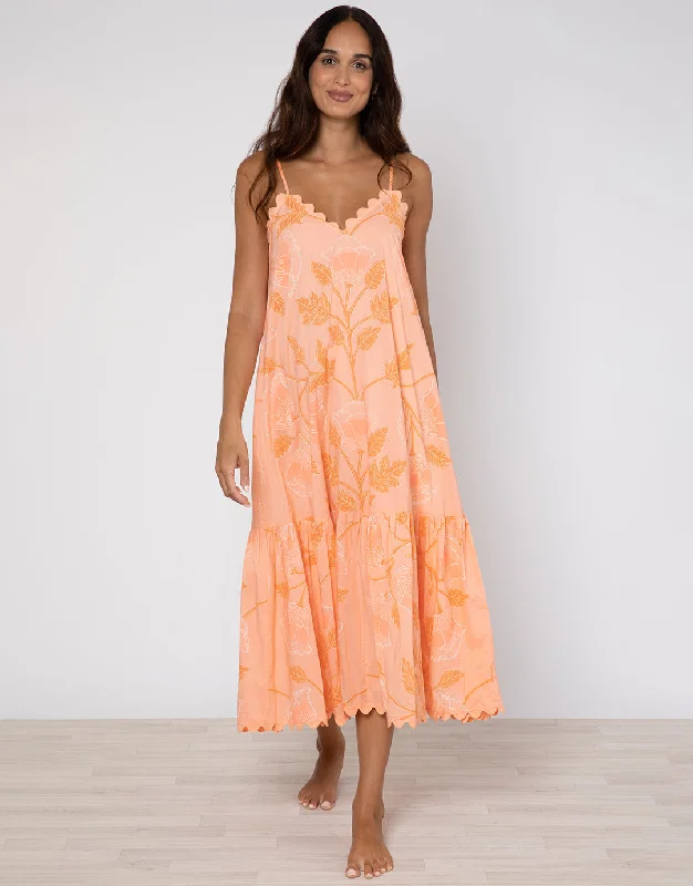 Bellflower V Neck Midi Dress - Peach Forever 21 midi dresses