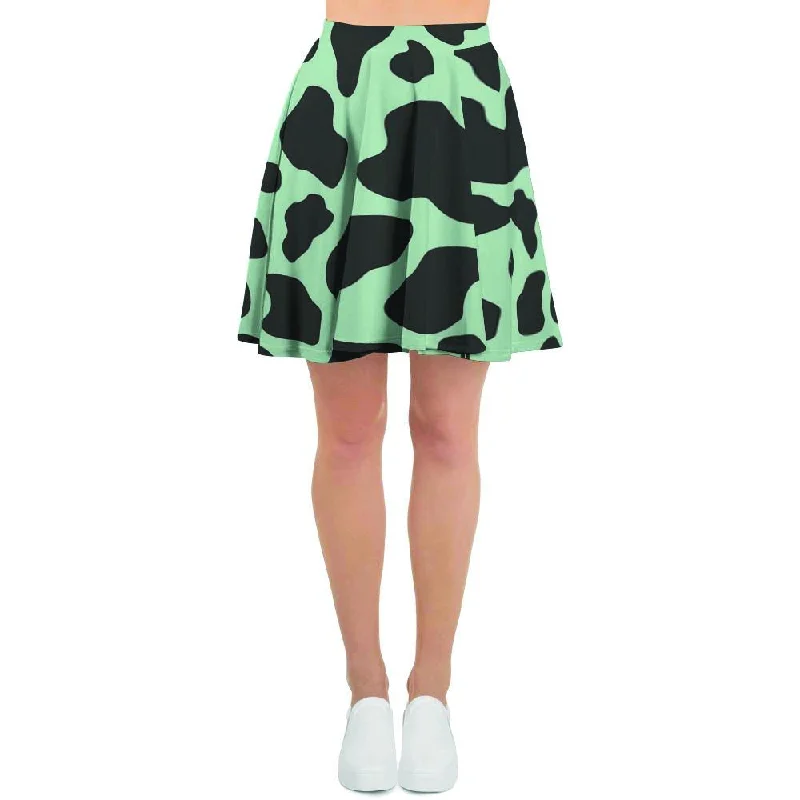 Black And Green Cow Print Women's Skirt Popular unclassified skirts