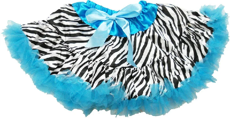 Blue Zebra Satin Tutu Denim unclassified skirts