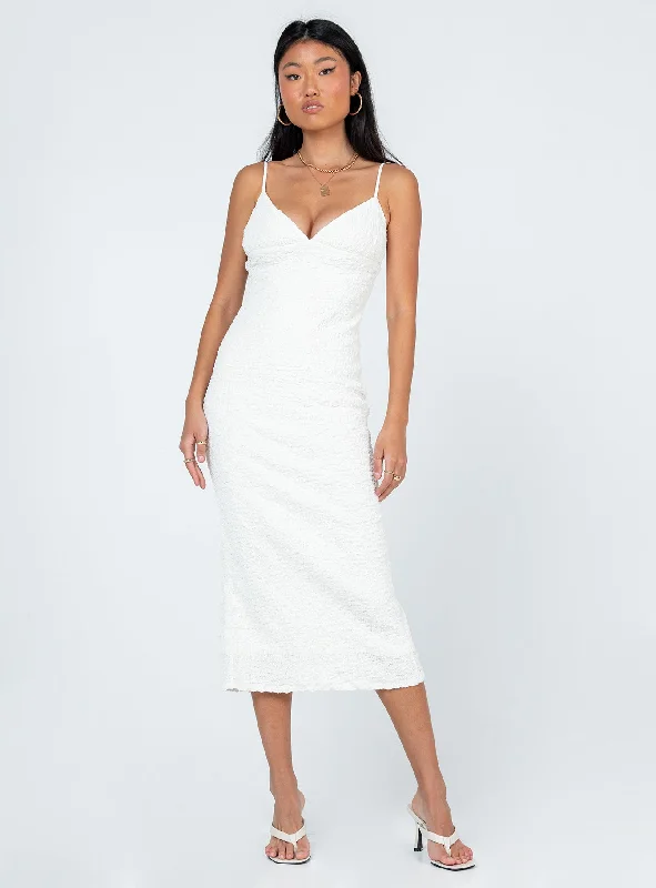 Char Midi Dress White Sexy little black midi dresses