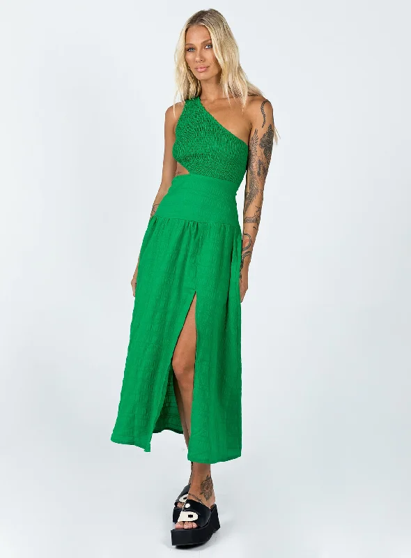 Davina Midi Dress Green Designer midi dresses