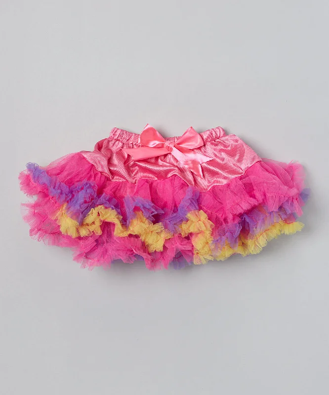 Hot Pink Tutu With Multi Color(Y) Trim Discounted unclassified skirts