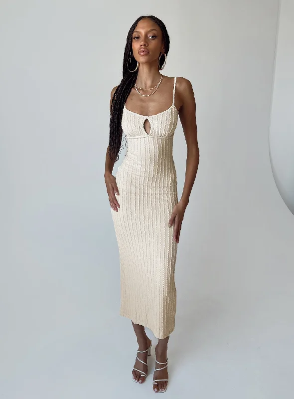 Maila Midi Dress Beige Festival midi dresses