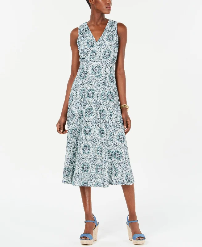 Michael Michael Kors Printed Midi Dress Sizes Chiffon midi dresses