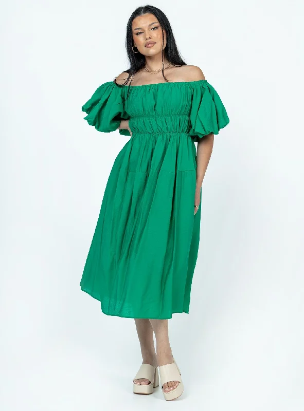 Neri Midi Dress Green Summer midi dresses