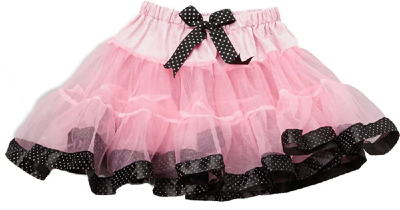 Pink Tutu With Black/White Dot Trim Trendy new unclassified skirts