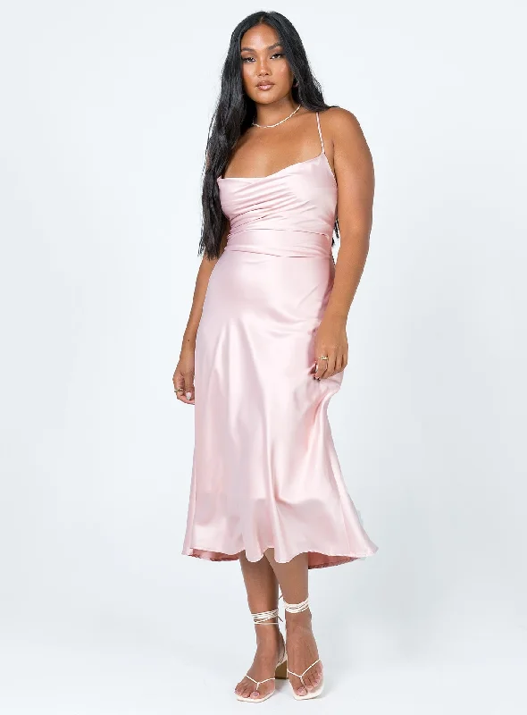 Celena Midi Dress Pink Bodycon midi dresses