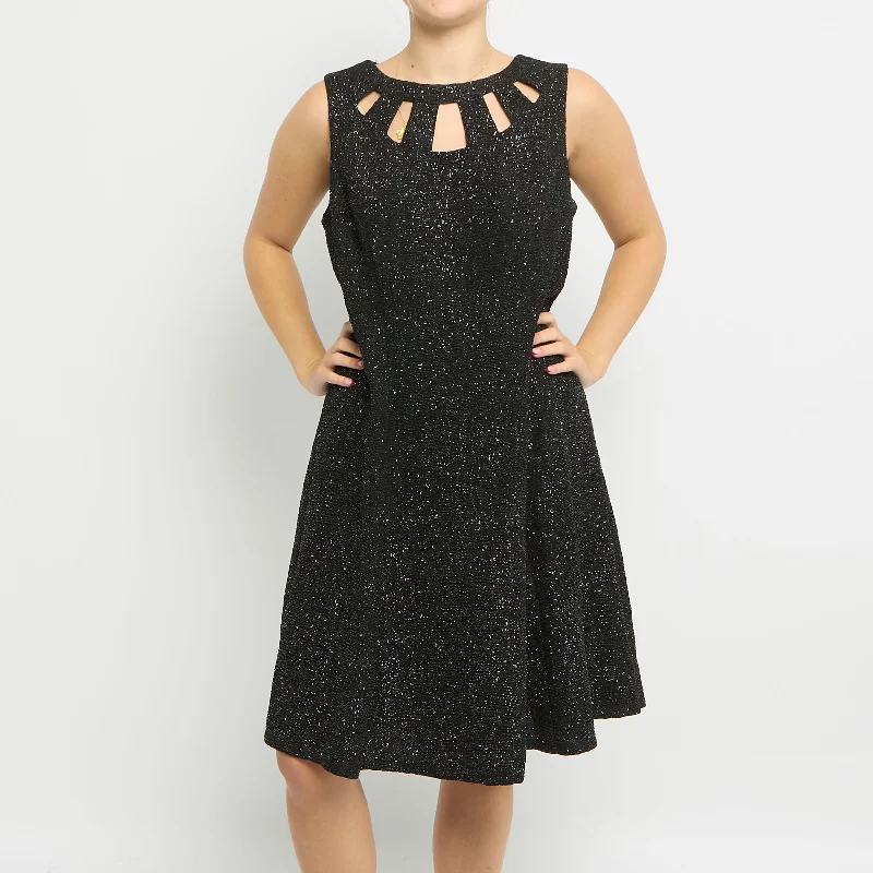 Scoop Neck Sparkly Midi Dress - UK 14 Summer midi dresses