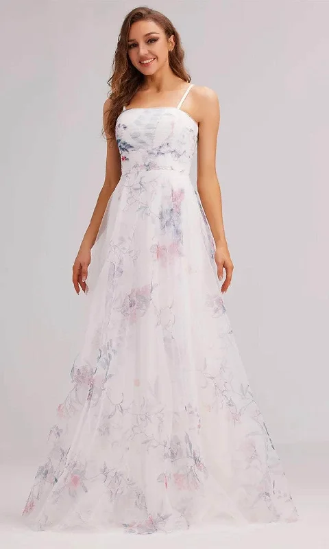 J'Adore Dresses J23021 - Printed A-Line Prom Gown Discounted party dresses