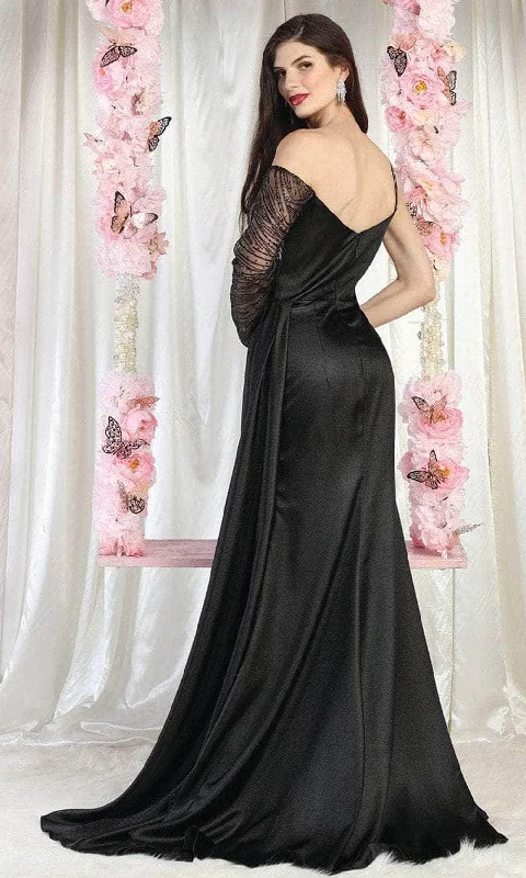 May Queen MQ2003 - Glitter Asymmetrical Prom Gown Versatile party dresses for any occasion