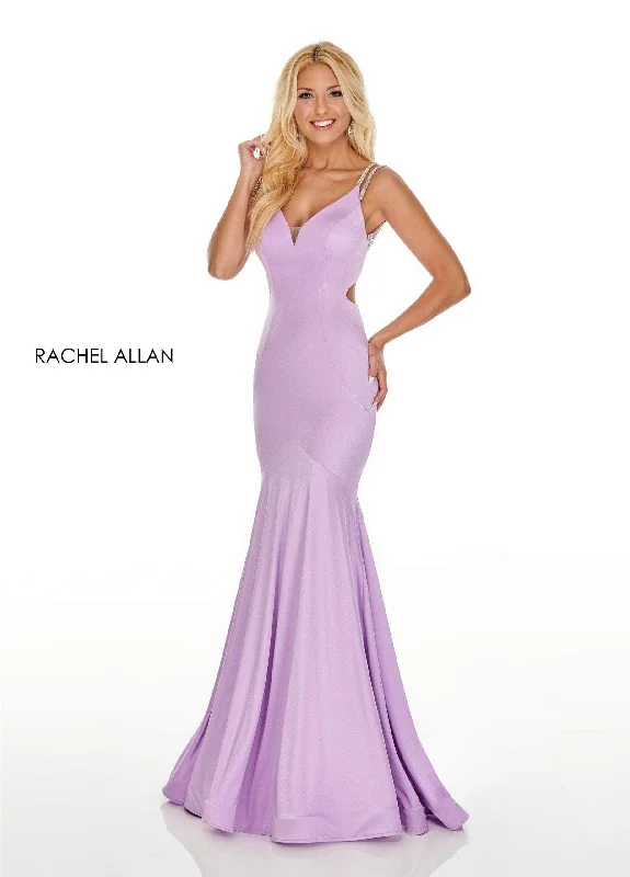 Rachel Allan 7042 - Dual Straps Trumpet Evening Gown Y2K party dresses