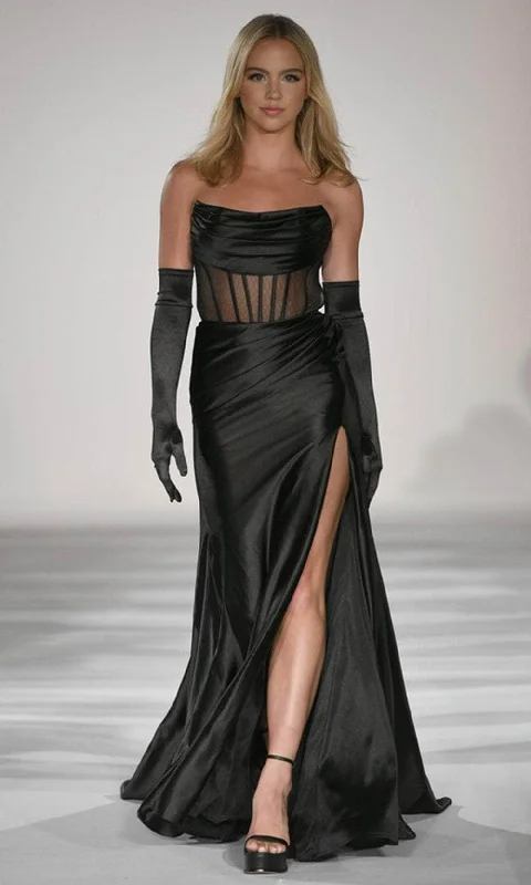 Sherri Hill 55554 - Strapless Pleated Prom Gown Cheap party dresses