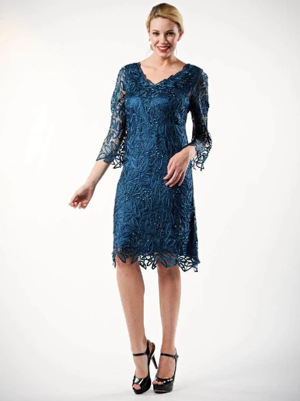 Soulmates C903 - V-Neck Crochet Lace Evening Dress Club party dresses