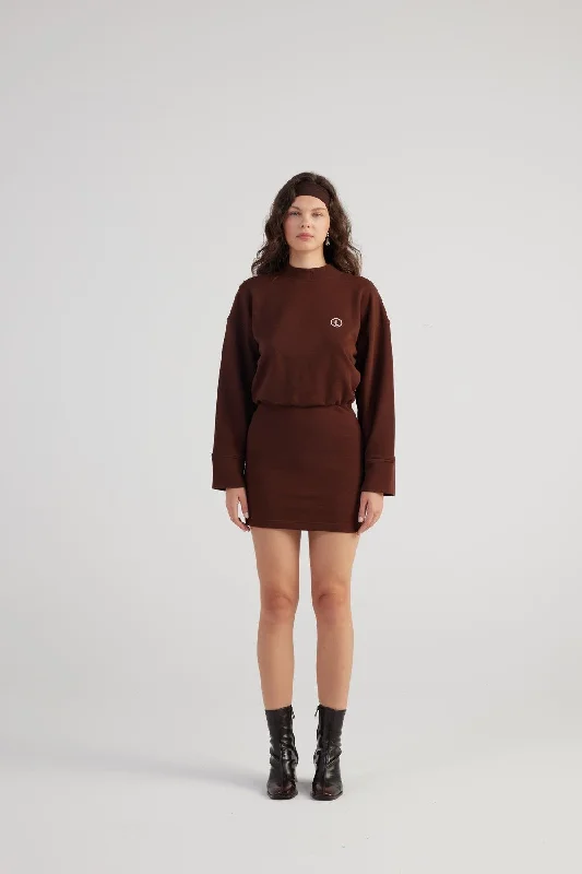 Claire Dress Coffee Long sleeve unclassified dresses