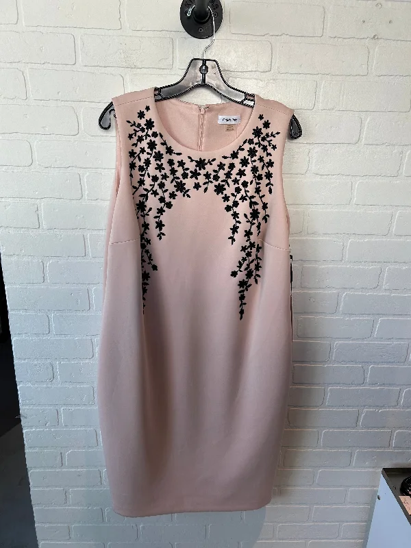 Dress Work By Calvin Klein In Peach, Size: L Boho unclassified dresses