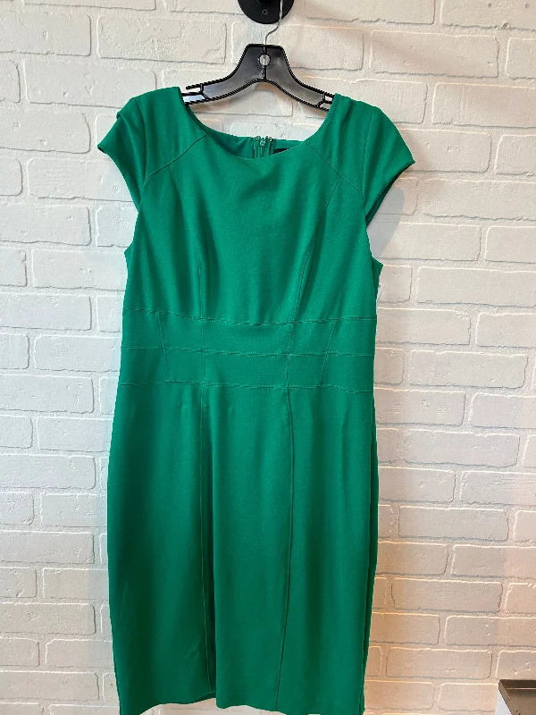 Dress Work By White House Black Market In Green, Size: L Cotton unclassified dresses