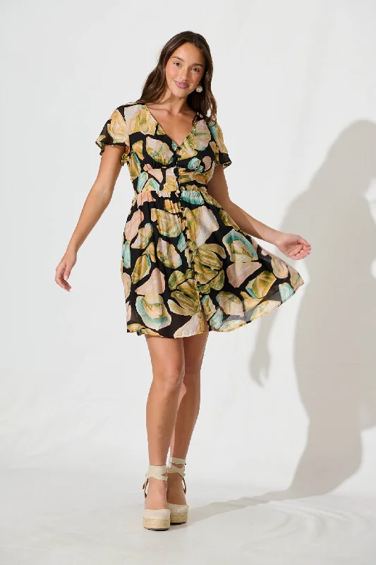 Josette Dress In Black Multi Casual chic unclassified dresses