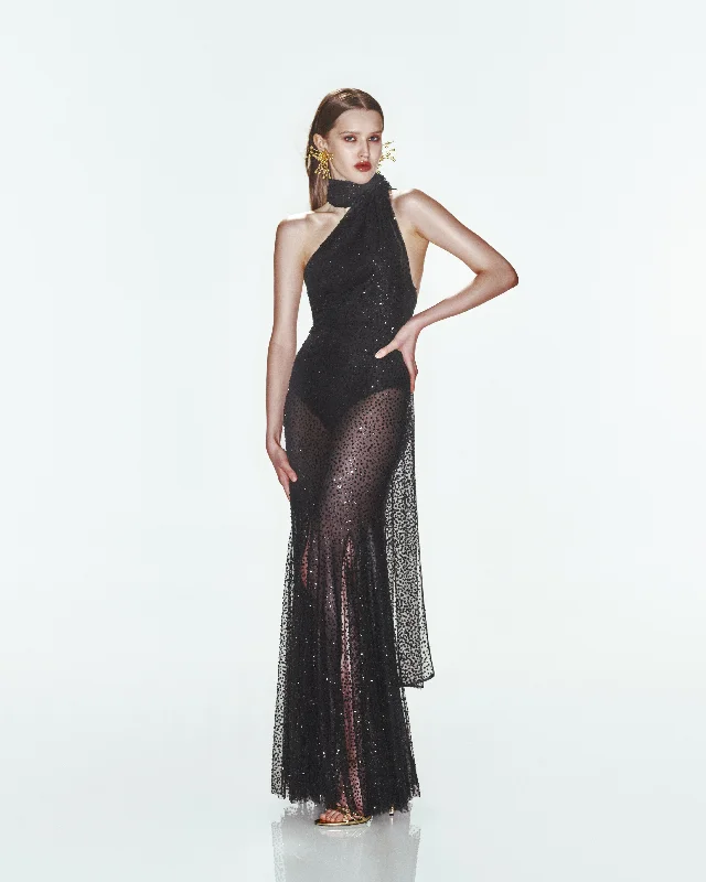 Back Detailed Sleeveless Black Dress Budget-friendly unclassified dresses