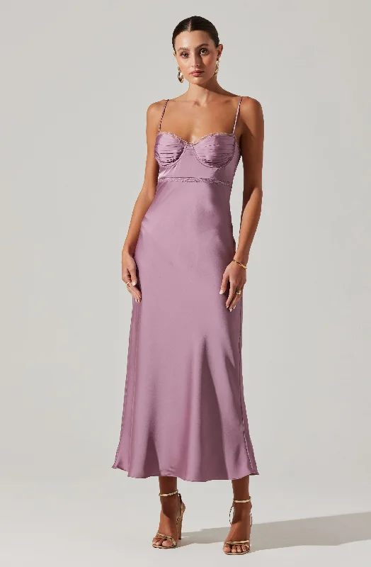 Florianne Satin Maxi Dress Chic Maxi Dress