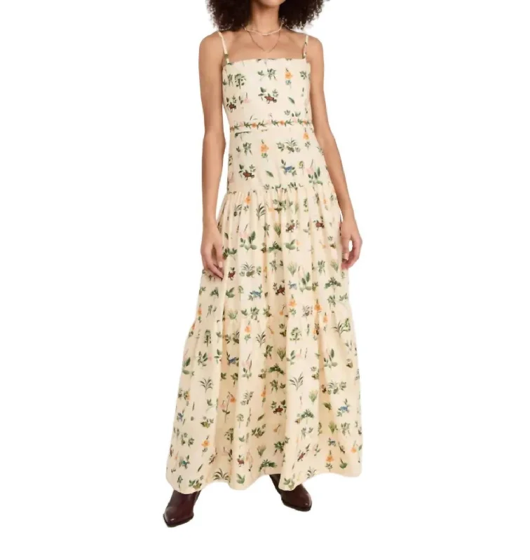 Lima Ranas Maxi Dress In Cream Multi Floral Maxi Skirt