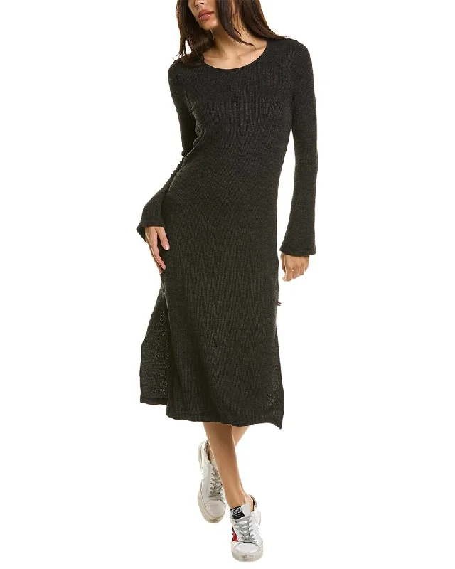 Sol Angeles Thermal Bell Sweaterdress Knit Sleeve Dress