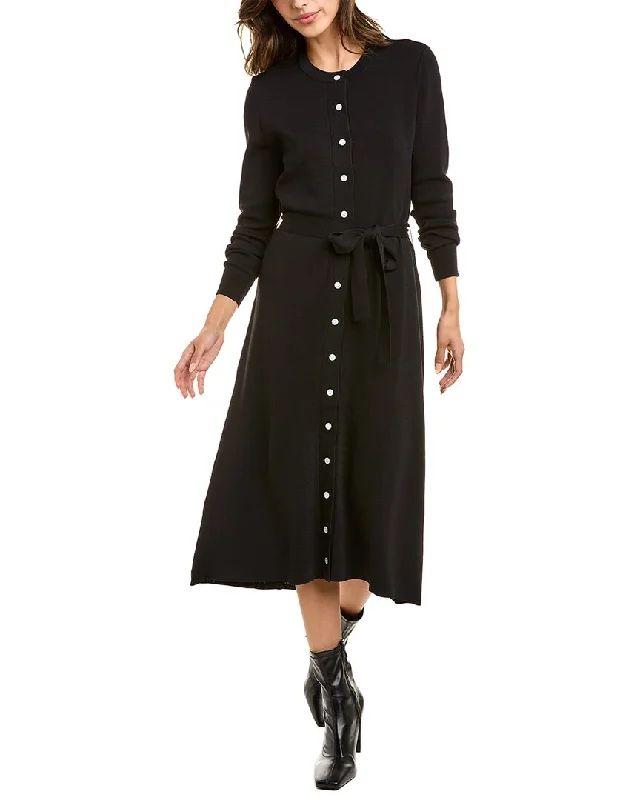 YAL New York Button-Up Sweaterdress Cozy Winter Dress